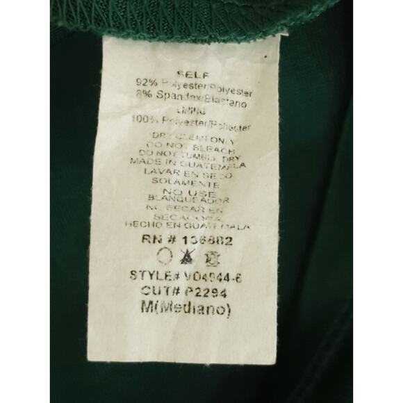 Windsor Hunter Green Satin Bodycon Faux Wrap Mini Dress Medium NWT Party Holiday - Picture 6 of 8